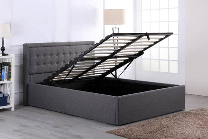Houston Grey Fabric Ottoman Bed