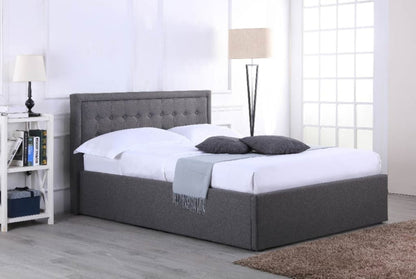 Houston Grey Fabric Ottoman Bed