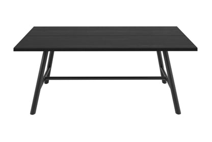 Louie Black Dining Table with 6 Ashton Black Dining Chairs