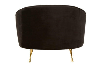 Manhattan Black Velvet Cocoon Chair