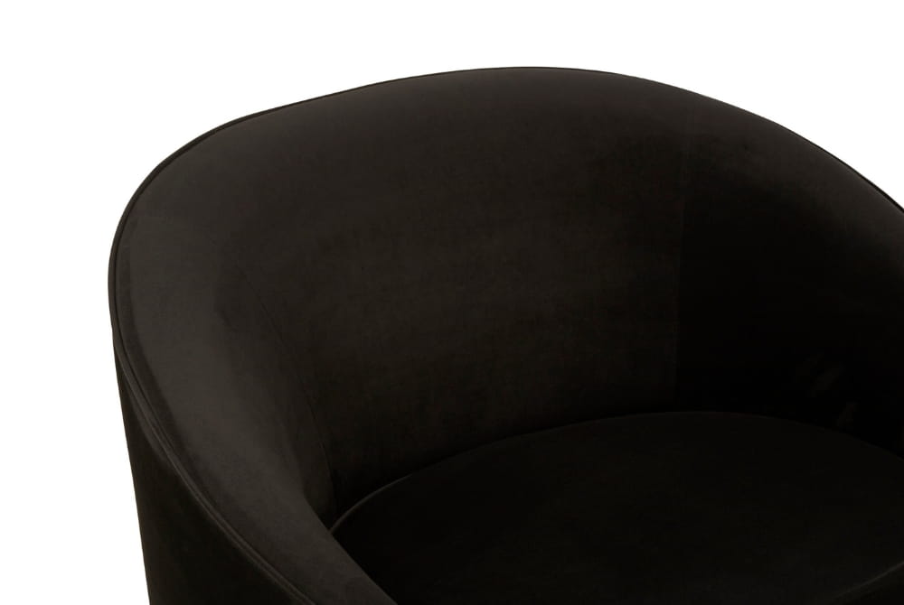 Manhattan Black Velvet Cocoon Chair