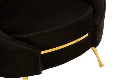 Manhattan Black Velvet Cocoon Chair