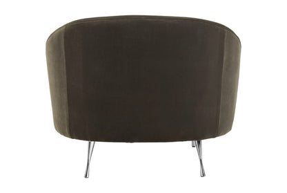 Manhattan Grey Velvet Cocoon Chair