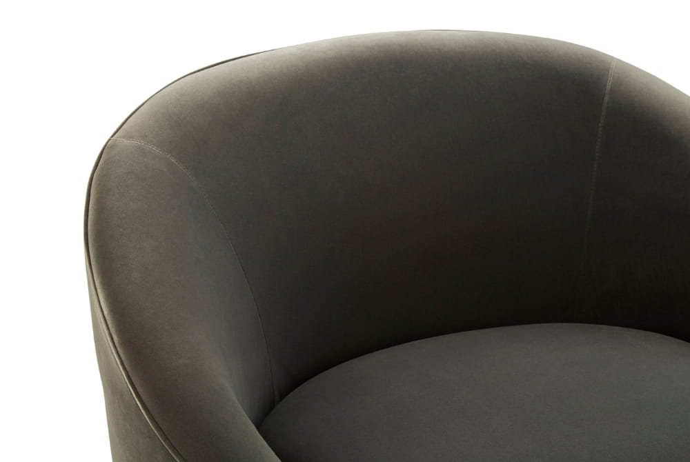 Manhattan Grey Velvet Cocoon Chair