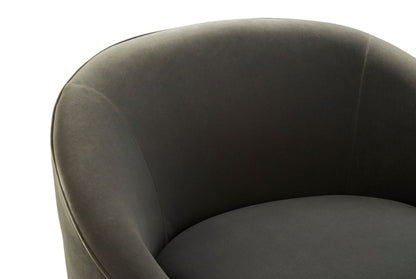 Manhattan Grey Velvet Cocoon Chair