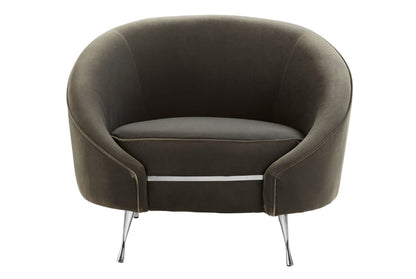 Manhattan Grey Velvet Cocoon Chair