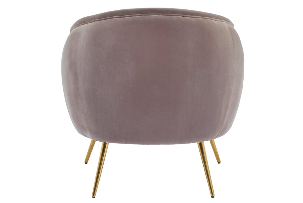 Manhattan Mink Velvet Curved Accent Chair