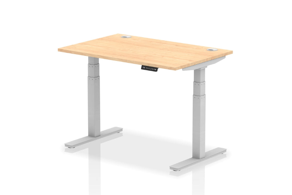 Air Height Adjustable Maple Desk With Cable Ports