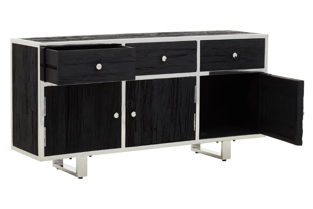 Mayfair Black Recycled Wood Sideboard