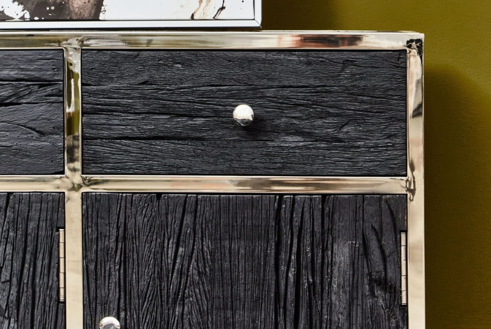 Mayfair Black Recycled Wood Sideboard