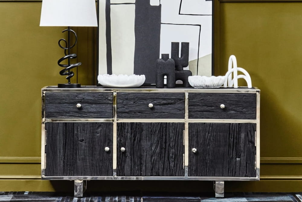 Mayfair Black Recycled Wood Sideboard