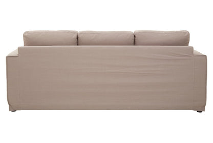 Menton 3 Seat Grey Linen Upholstered Sofa