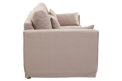 Menton 3 Seat Grey Linen Upholstered Sofa