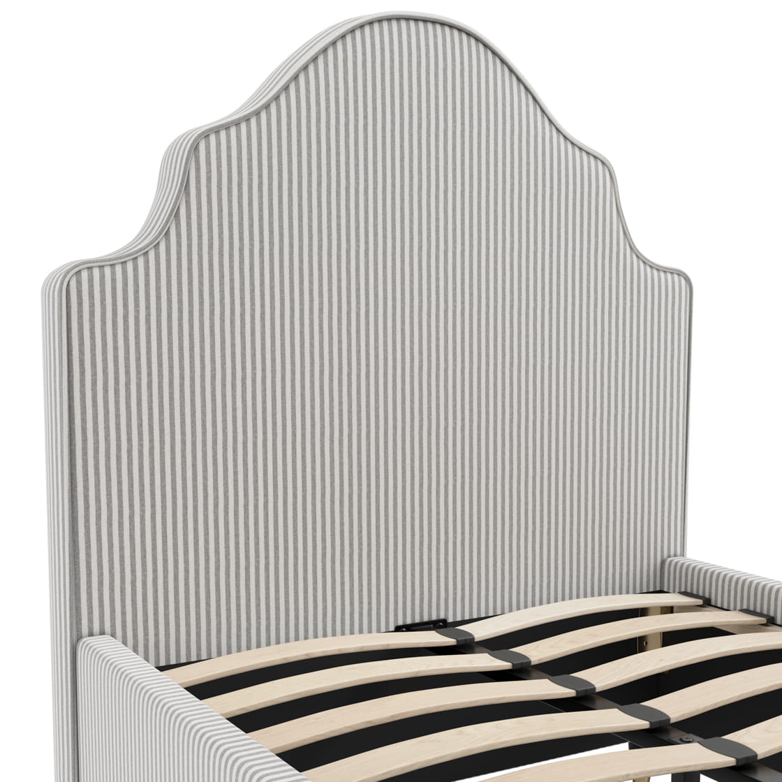 Monterey Grey Thin Stripe Single Bed