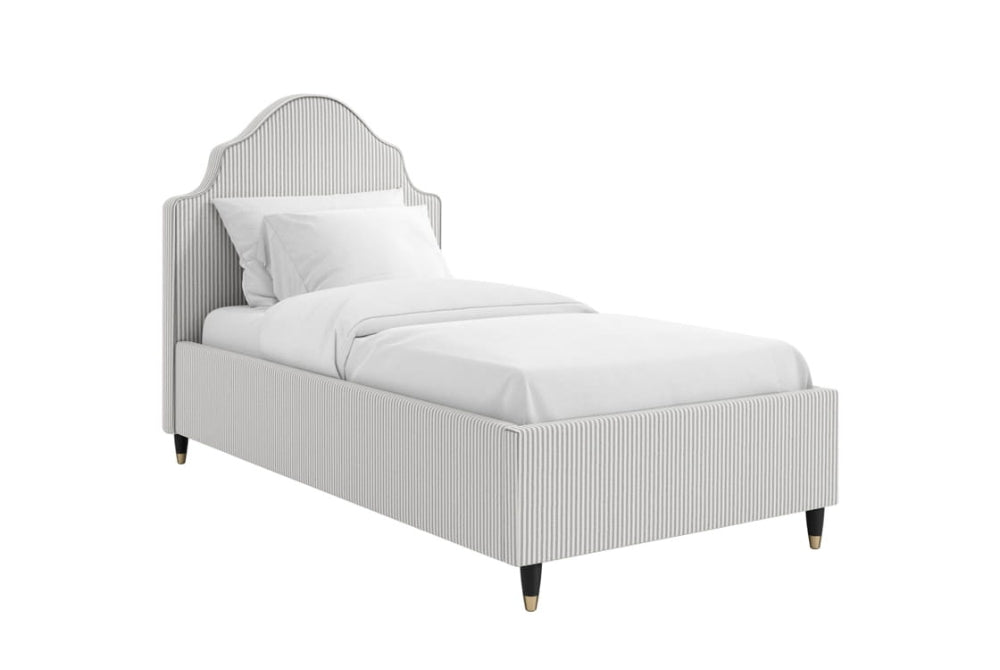 Monterey Grey Thin Stripe Single Bed