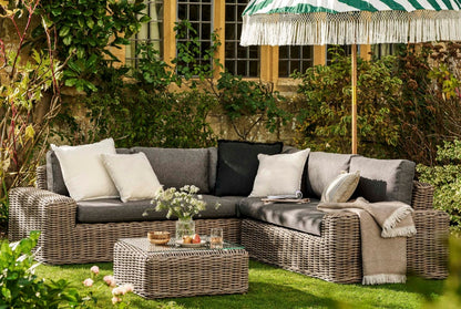 Moorgate Corner Sofa Set - Rattan Dark Natural