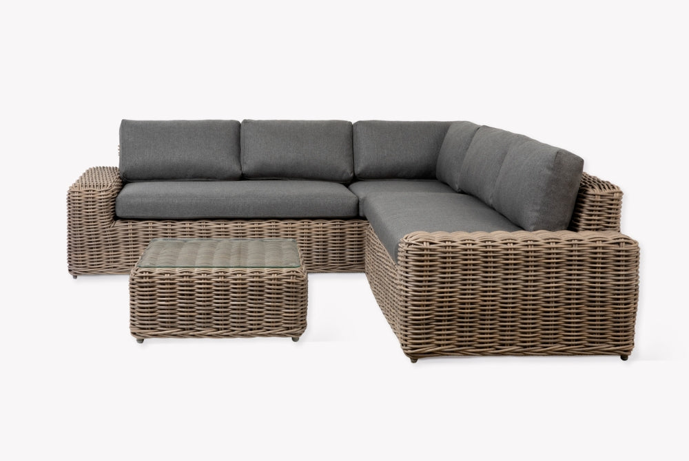 Moorgate Corner Sofa Set - Rattan Dark Natural