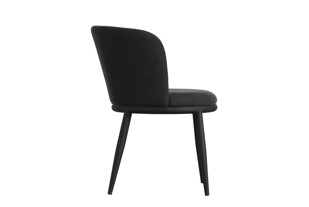 Rina Black Dining Table with 6 Nova Black Chairs