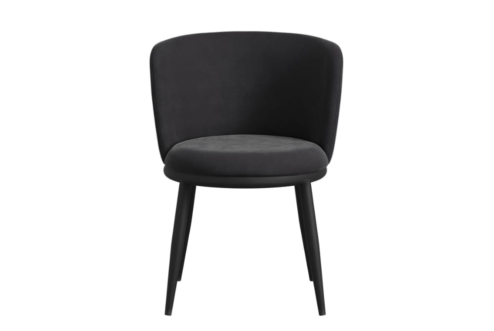 Rina Black Dining Table with 6 Nova Black Chairs