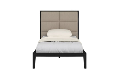 Orchid Bed in Wenge with Beige Fabric Single