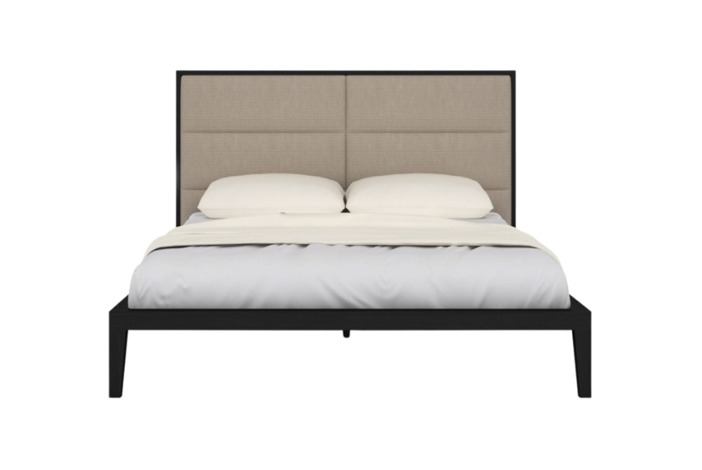 Orchid Bed in Wenge with Beige Fabric King Size