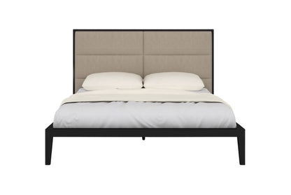 Orchid Bed in Wenge with Beige Fabric King Size