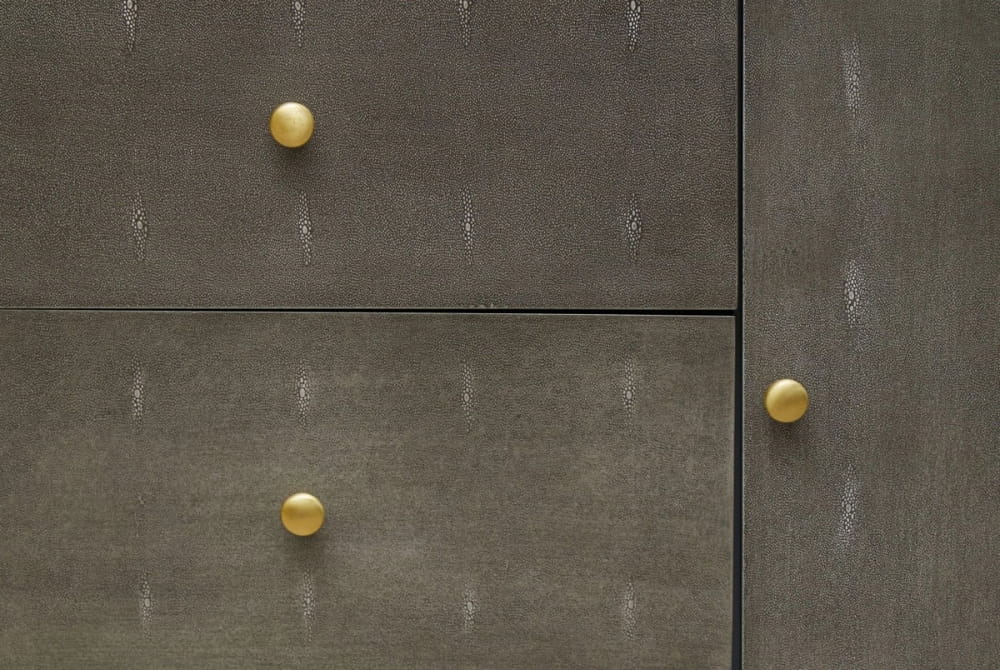Pembrooke Grey Shagreen Effect Three Drawer Sideboard