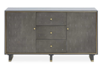 Pembrooke Grey Shagreen Effect Three Drawer Sideboard