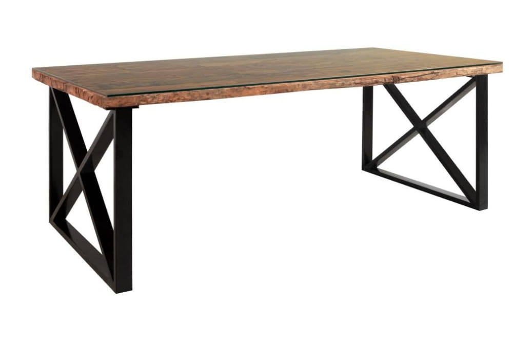  Phoenix Sleeper Dining Table With Glass