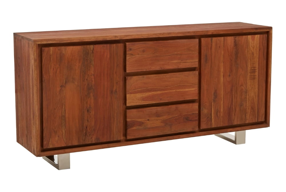 Positano Acacia Wood 2 Doors and 3 Drawers Sideboard