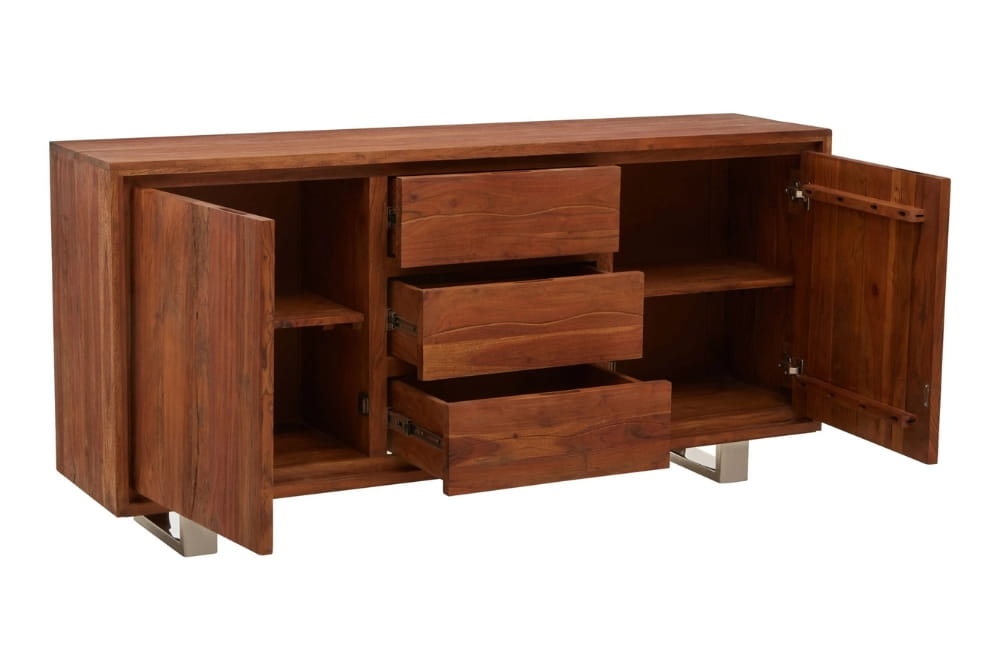 Positano Acacia Wood 2 Doors and 3 Drawers Sideboard