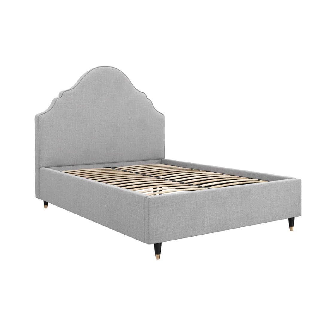 Quince Light Grey Upholstered Double Bed 