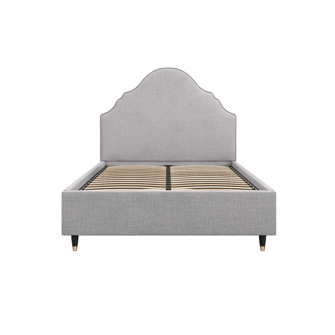 Quince Light Grey Upholstered Double Bed 