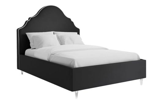 Quince Onyx Upholstered Double Bed