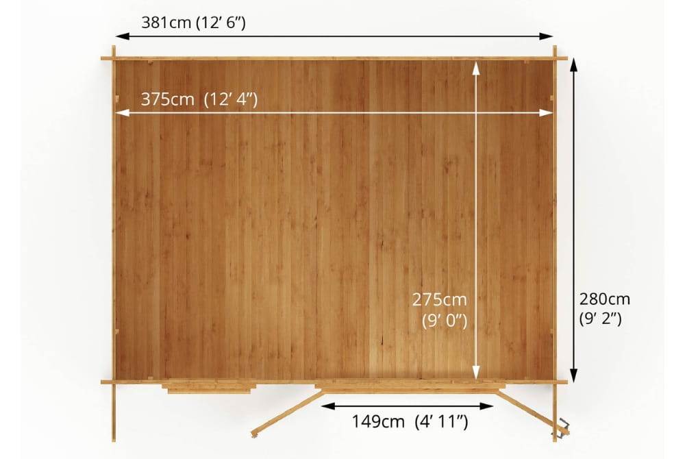 The Retreat Log Cabin 4x3m
