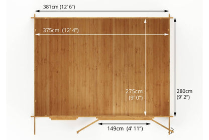 The Retreat Log Cabin 4x3m
