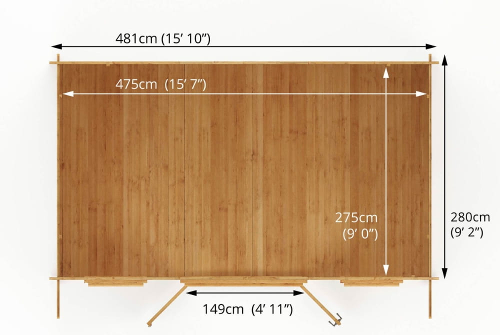 The Retreat Log Cabin 5x3m