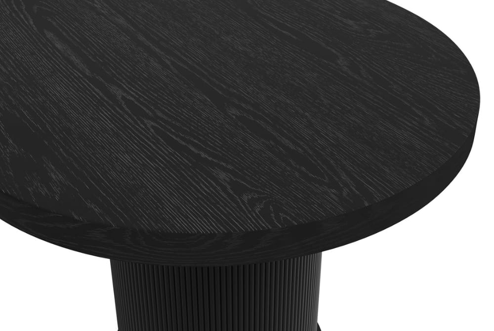 Rina Black Dining Table with 6 Alba Forest Green Chairs