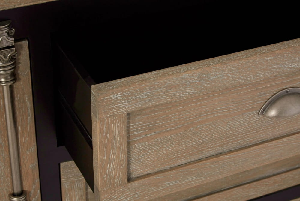 Riviera Grey Wash and Antique Black Sideboard