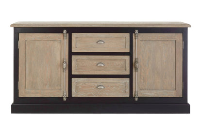 Riviera Grey Wash and Antique Black Sideboard
