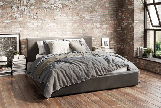 Soho Dapple Grey Upholstered Double Bed