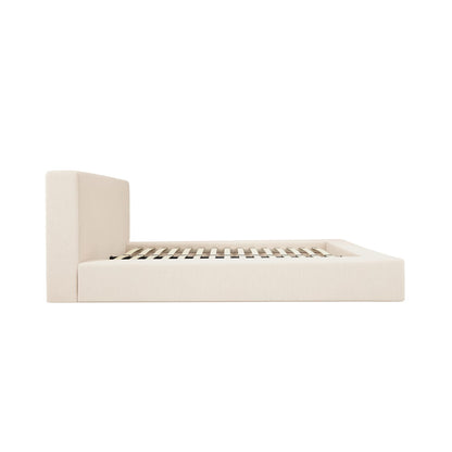 Soho White Clay Upholstered Double Bed