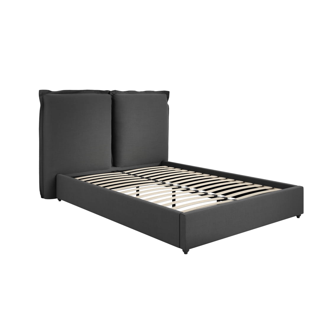 Sunday Deep Grey Upholstered King Bed