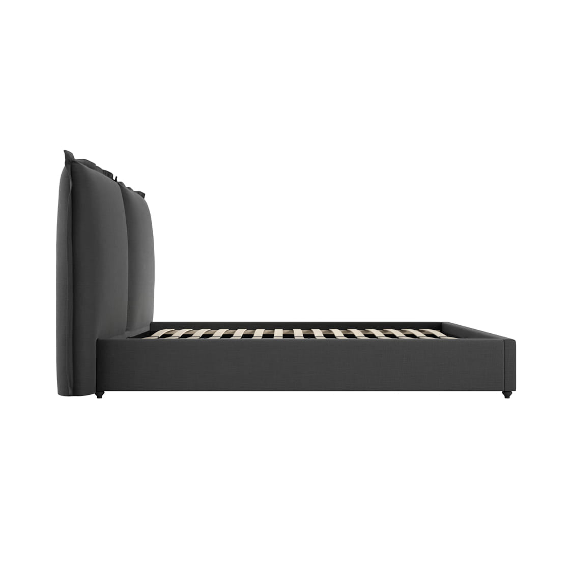 Sunday Deep Grey Upholstered Super King Bed