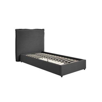 Sunday Deep Grey Upholstered Single Bed