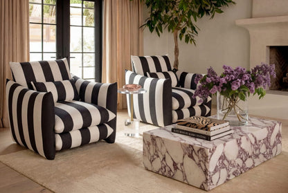 Sycamore Black and White Striped Chair