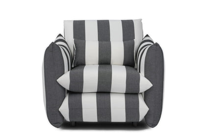 Sycamore Black and White Striped Chair