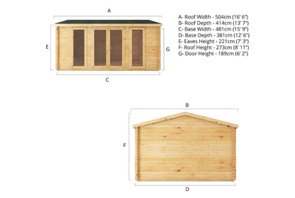 The Home Office Studio Log Cabin 5m x 4m