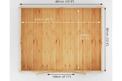 The Home Office Studio Log Cabin 5m x 4m