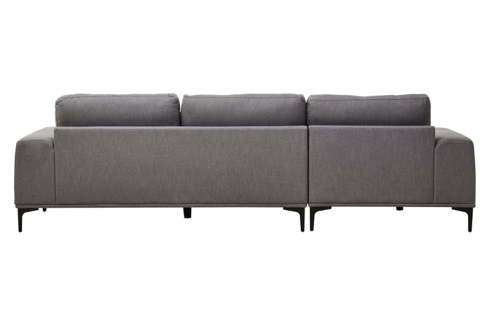 Toulon 3 Seat Grey Fabric Left Chaise Sofa